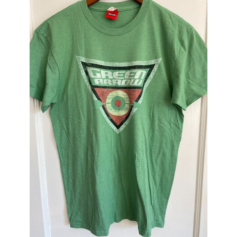 Green Arrow‎ (DC Comics) Mens M Distressed Triangle Target Logo Image